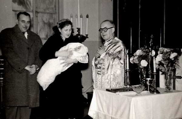A Christening at St. George's by Fr. V. Kozoriz, 1950s